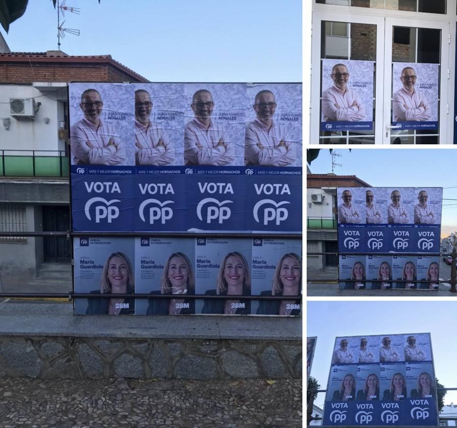 El Partido Popular arranca la campaña con la pegada de carteles y un